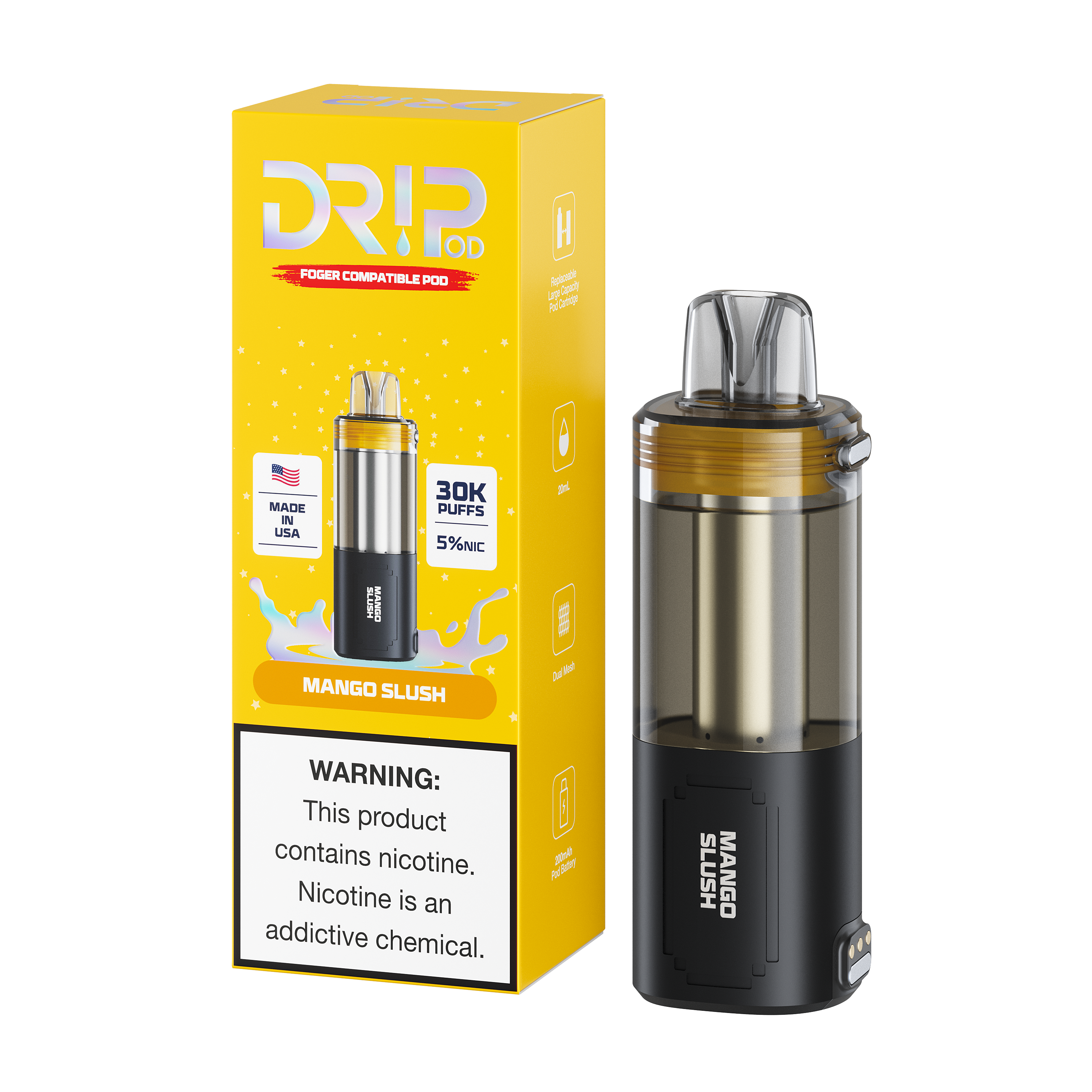 Dr!p Pod Mango Slush Replacement Pod (Foger Compatible)