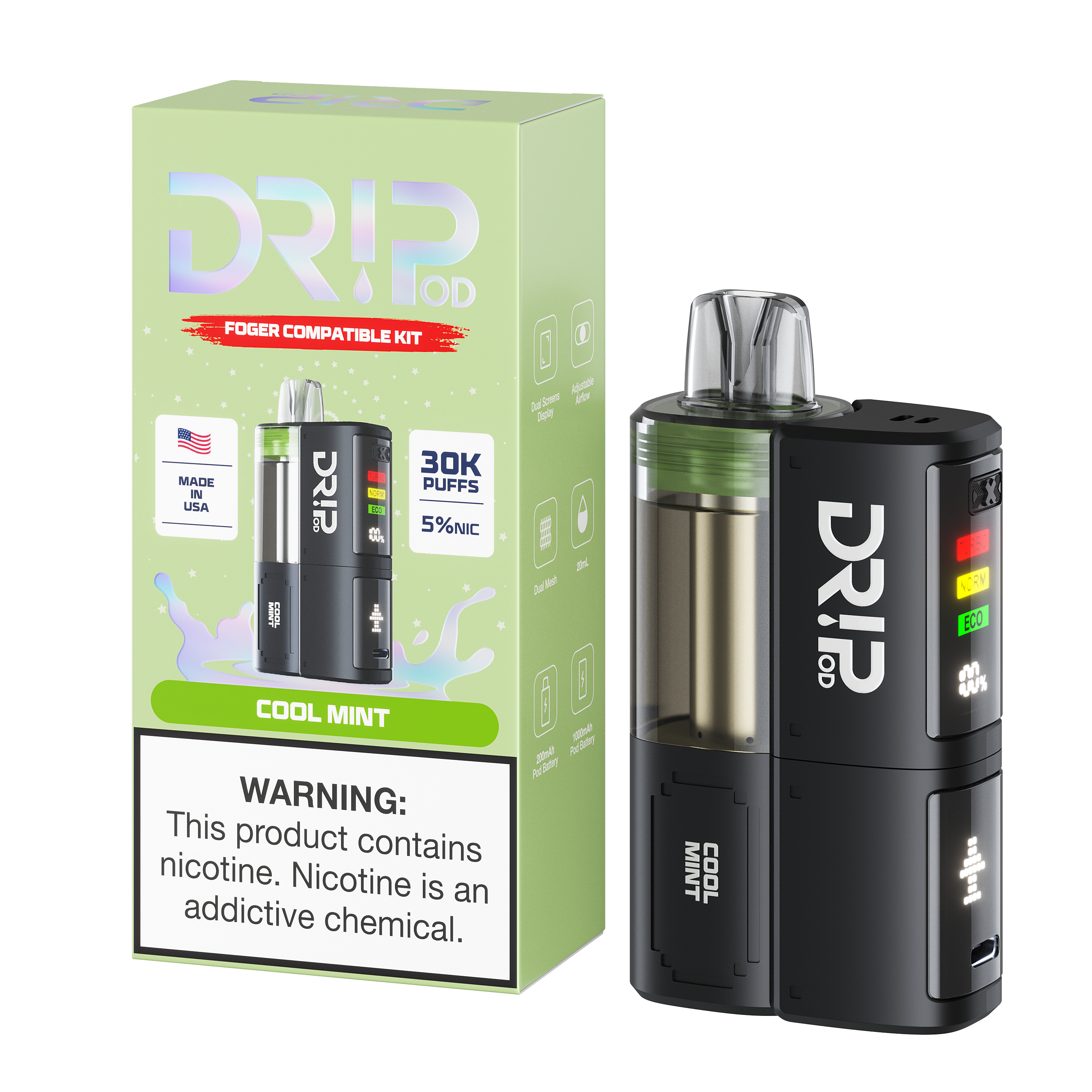 Dr!p Pod Cool Mint Starter Kit (Foger Compatible)