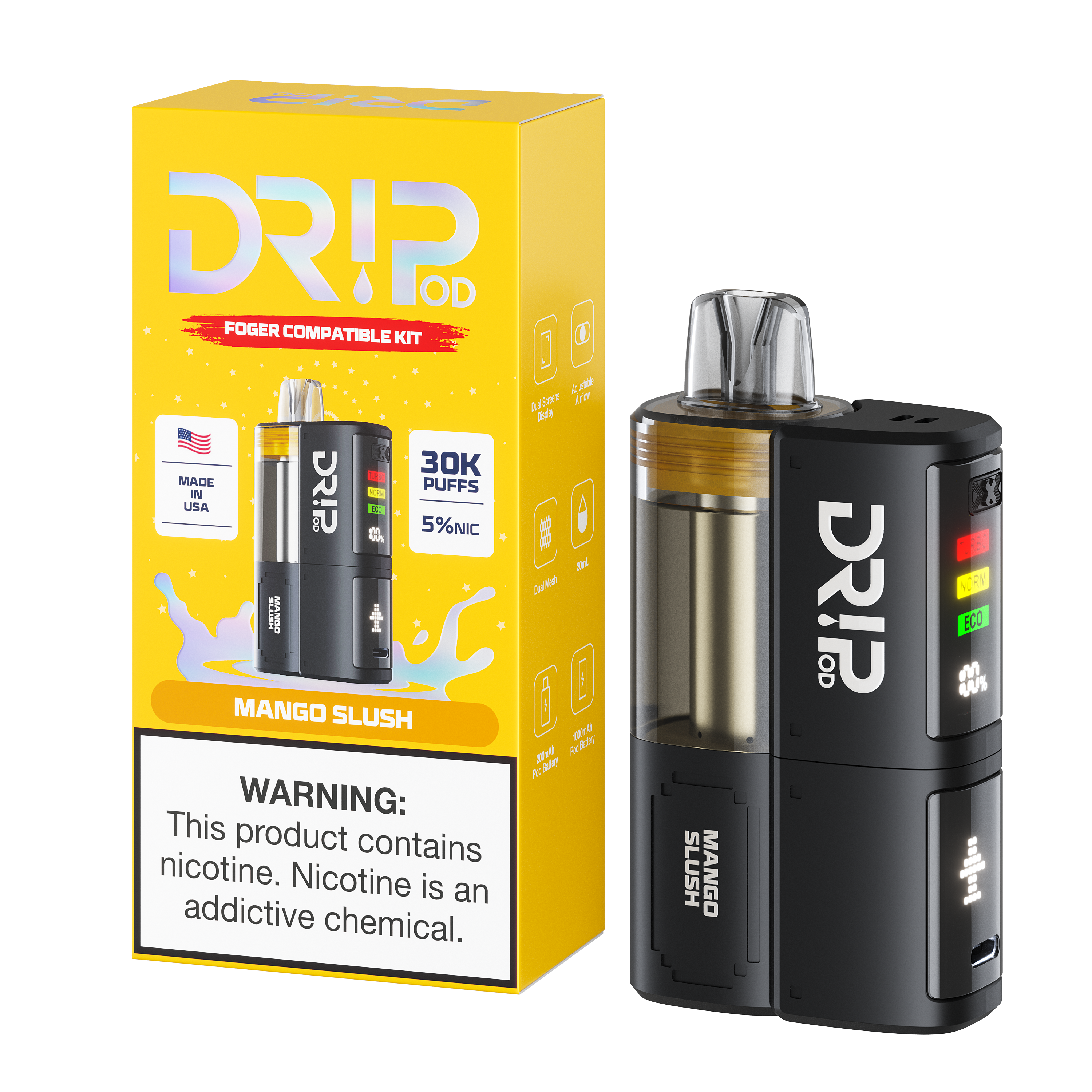 Dr!p Pod Mango Slush Starter Kit (Foger Compatible)