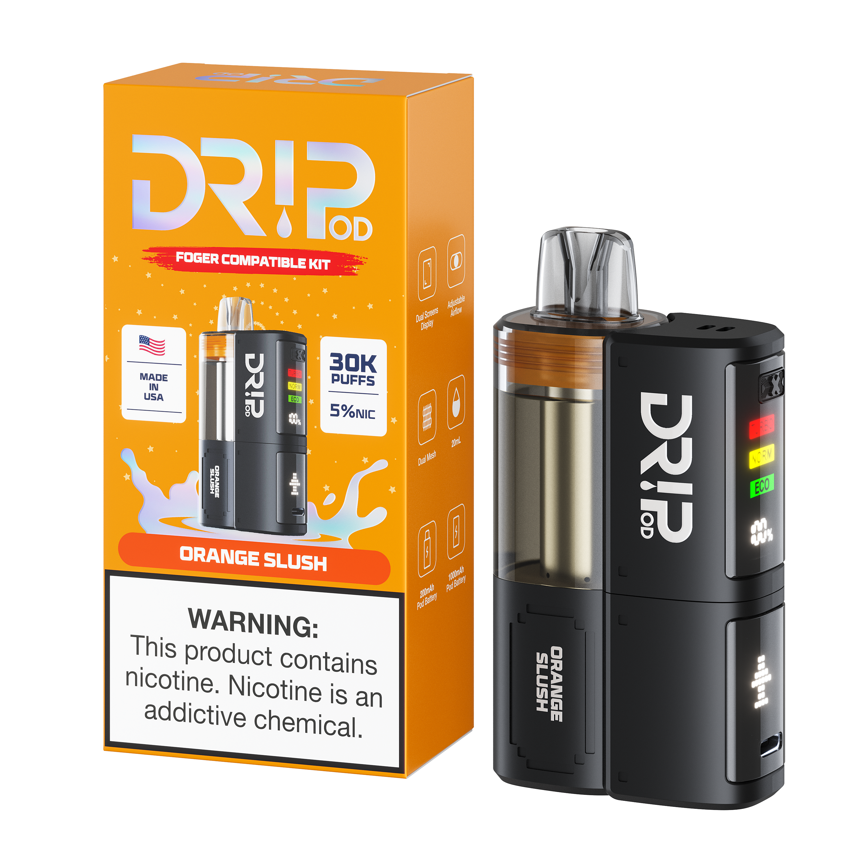 Dr!p Pod Orange Slush Starter Kit (Foger Compatible)